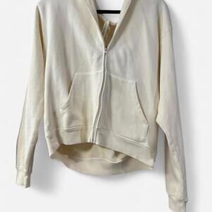 SKIMS French terry zip up in Ecru, sold out! Sz. M #skims